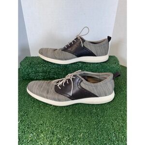 Cole Haan Men's Grand Tour Knit Shoes Gray Brown Leather Lace Up Size 13